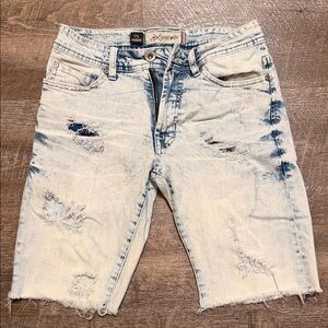 Departwest Light Wash Denim Shorts - Men